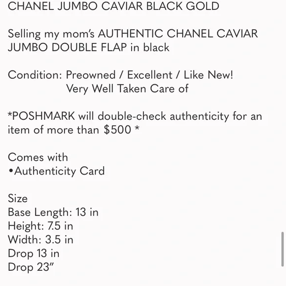 💎✨ BEAUTIFUL ✨💎 XL CHANEL CAVIAR SINGLE FLAP GOLD HARDWARE JUMBO - Picture 16 of 16